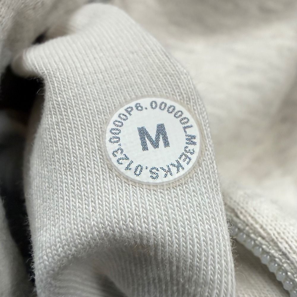 Lululemon Steady State Half Zip Pullover Mens Medium Heathered Light Grey Fleece - Picture 3 of 7